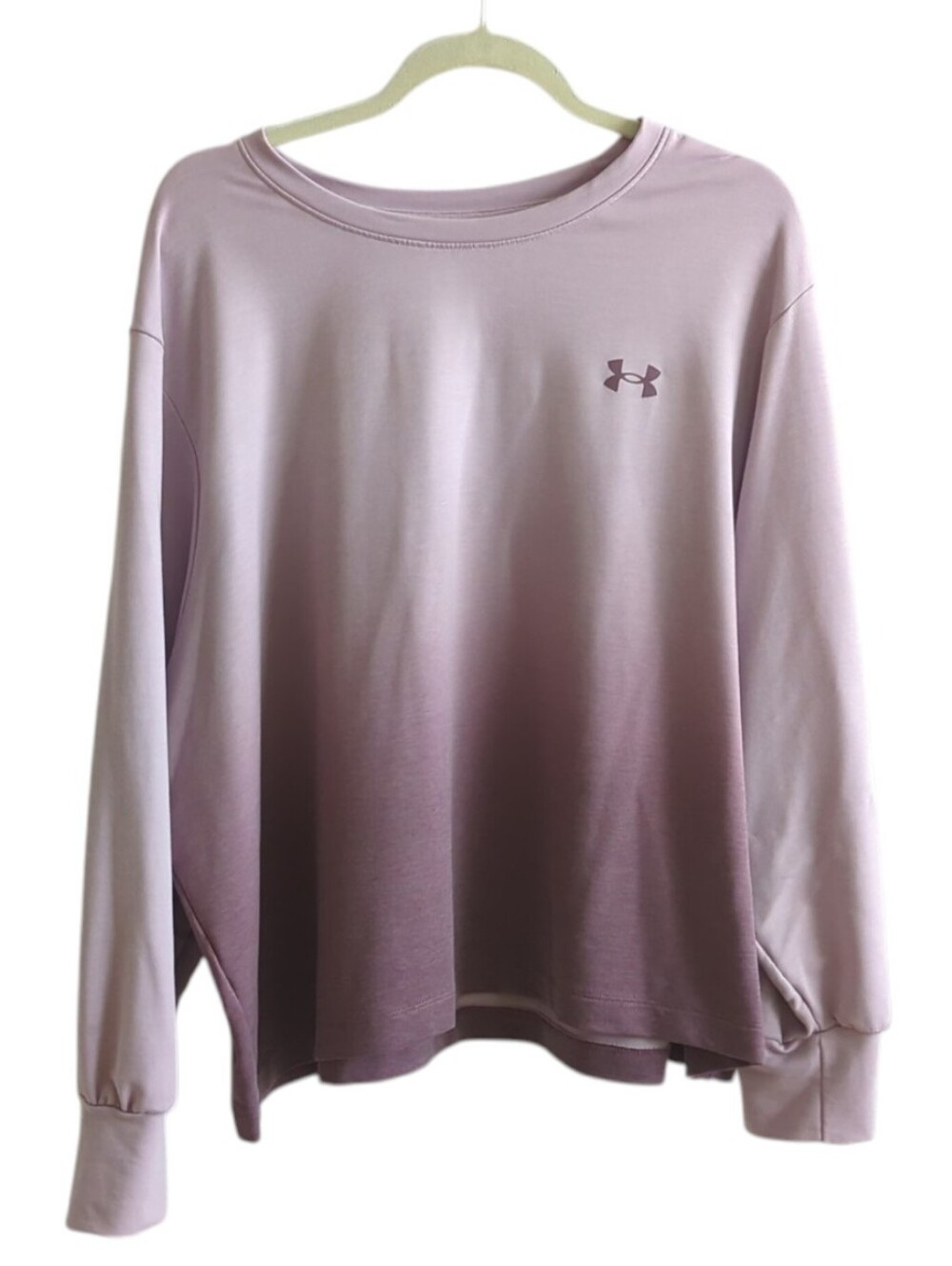 Under Armor Loose Purple/Lavender Ombre Pullover Sweatshirt Long Sleeve Size 2X
